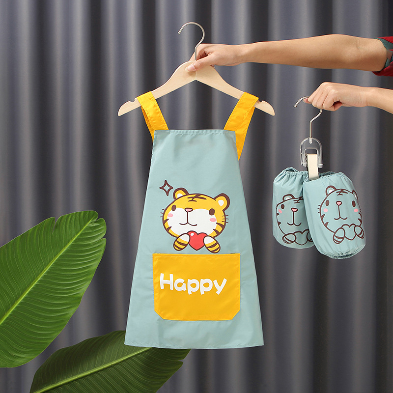 Baby's Apron Waterproof Boys' Children's Painting Overalls Anti-Dirt Painting Clothes Girls Anti-Dressing Special for Art Students