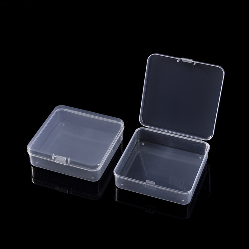 pp storage box transparent compartment plastic box jewelry parts hardware multi-grid stationery finishing packing box with lid empty box