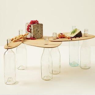 Amazon Wine bottle top service tray picnic wooden tray wine maker foreign trade Nordic red wine bottle top dining table