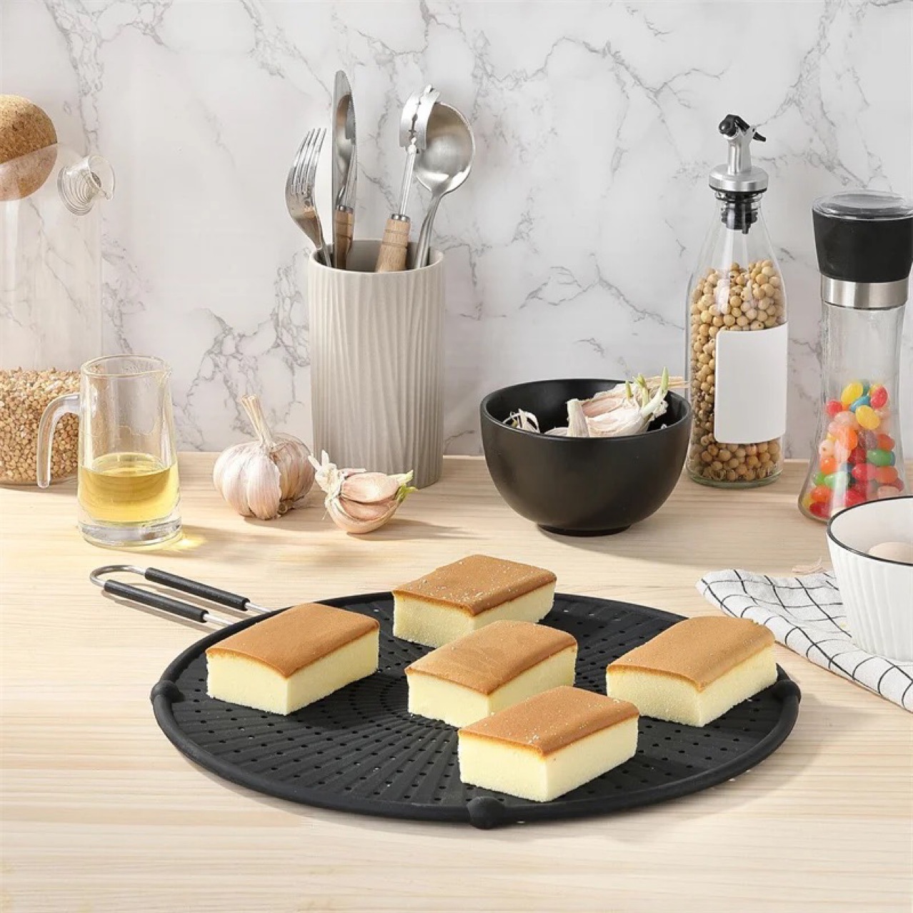 Kitchen oil-proof frying screen Oil-proof splash-proof stainless steel silicone oil-proof screen vegetable drain filter net