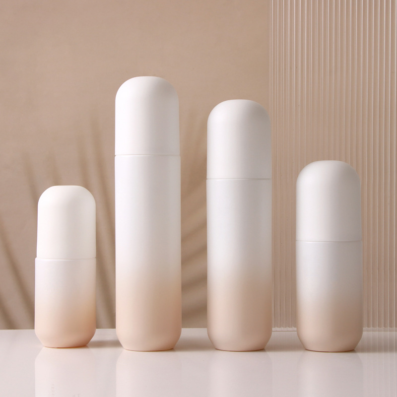New press-type essence lotion Foundation liquid cosmetic glass packaging material 50g cream cream lotion set bottle