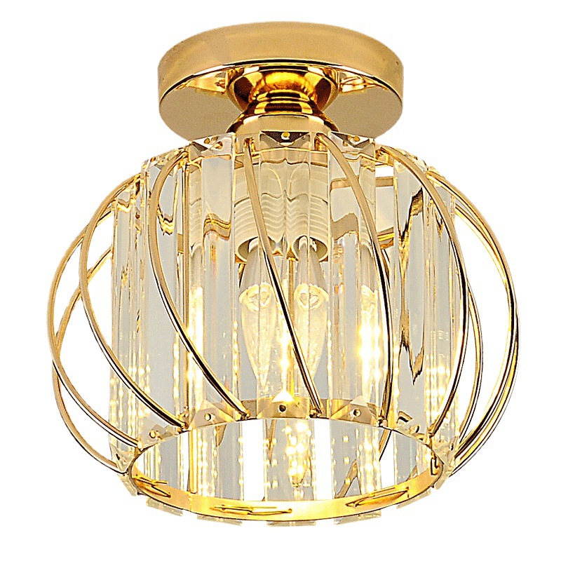 Crystal Aisle Lamp Simple Modern Bedroom Bedside Lamp Corridor Small Chandelier Nordic LED Ceiling Lamp Balcony Lamp
