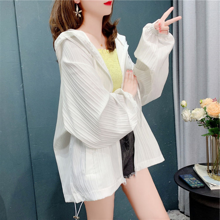 Anti-ultraviolet Breathable Thin Sunscreen Women's Coat Summer 2023 New Style Western Style All-match Simple Solid Color Top