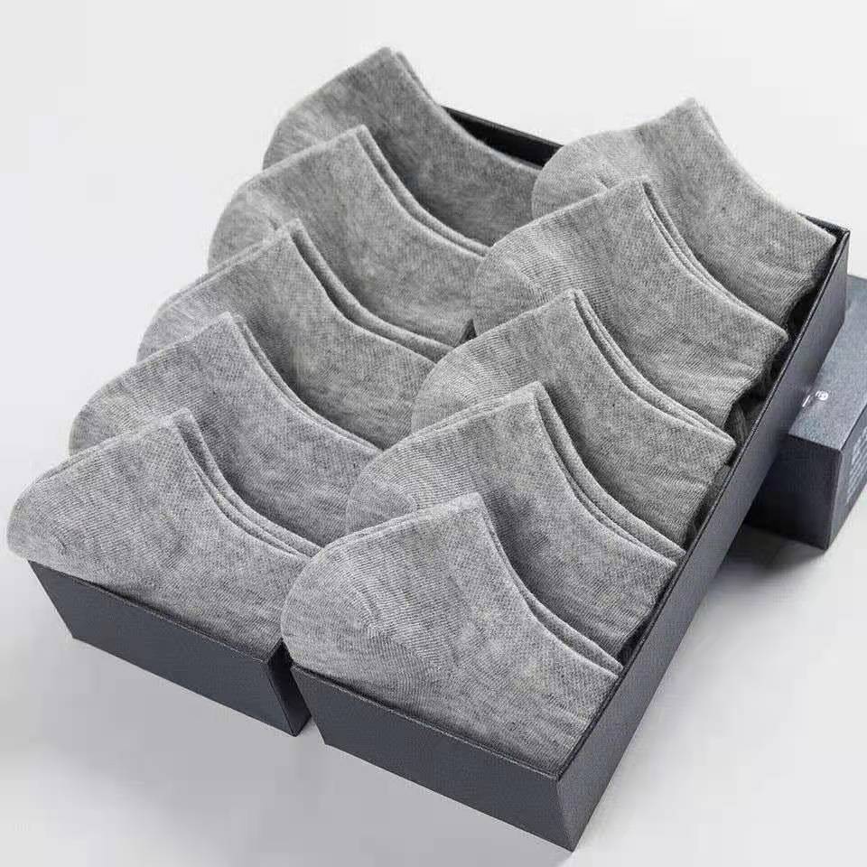 Socks men's summer solid color black white gray ankle socks unisex low-cut breathable socks low-top socks wholesale