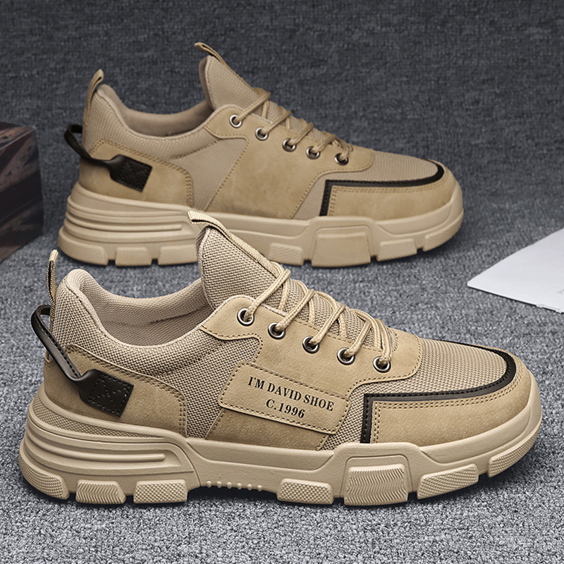 2024 Men's Shoes Outdoor Non-slip Light Work Wear-resistant Black Sneakers Trendy Sports Casual Breathable Labor Protection Trendy Shoes