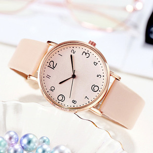 AliExpress cross-border new Korean fashion simple belt watch women's casual student quartz women's watch manufacturers