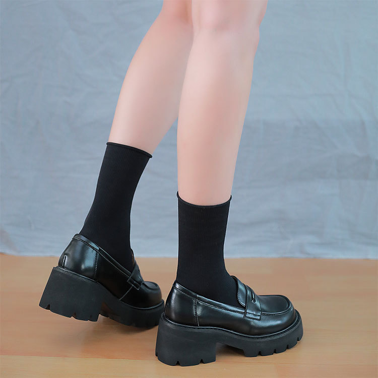 日系jk制服の靴夏の厚い底の2021の新型が高くなりました。|undefined
