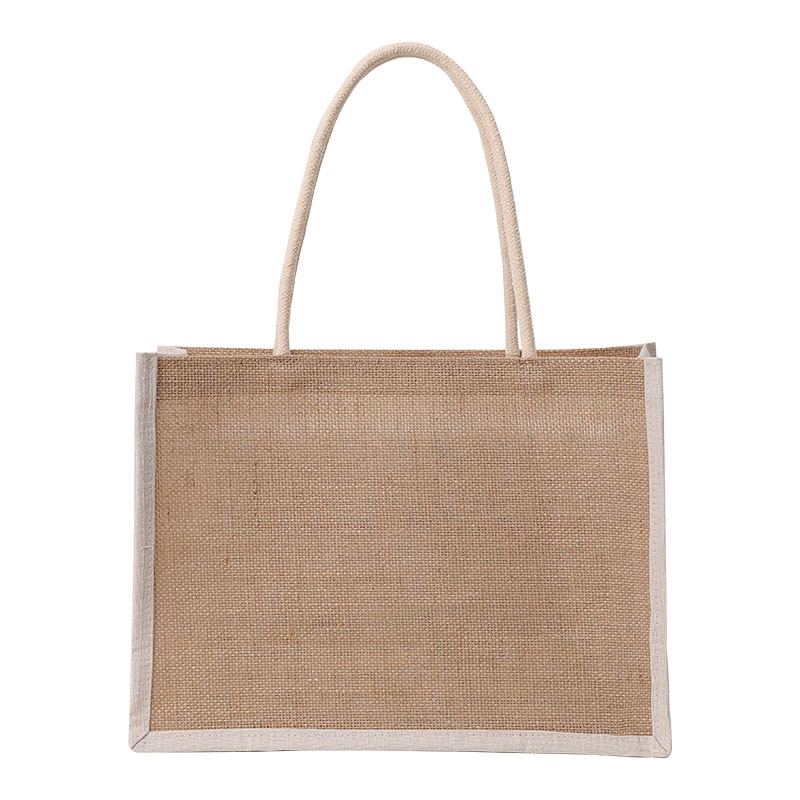 Laminated linen bag stitching linen bag jute bag spot wholesale cotton bag shopping bag gift bag