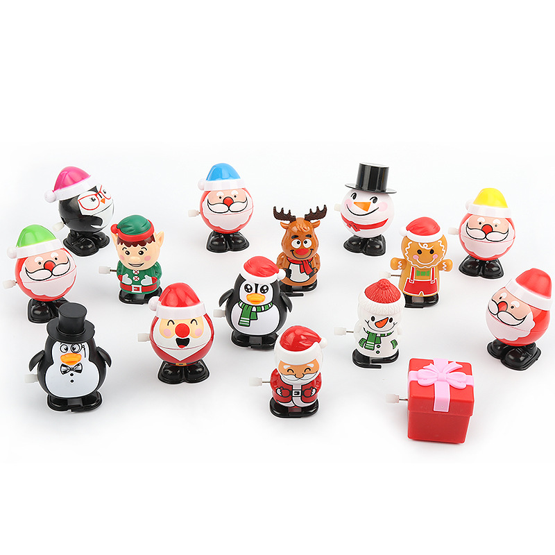 Foreign trade gifts wind-up Christmas jumping wind-up toy Christmas small gift Santa Claus children's toys