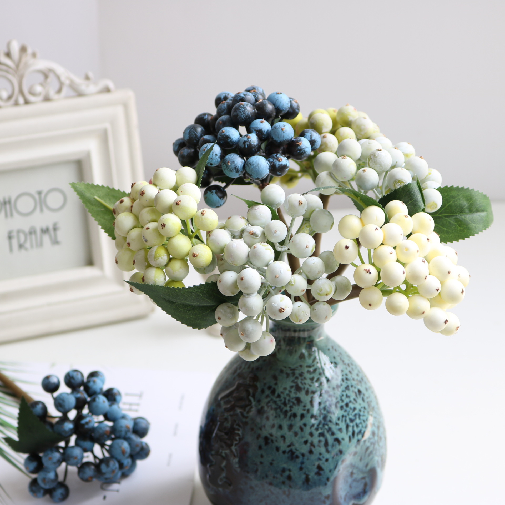 Simulation flowers small berries European living room ornaments Christmas decoration flower arrangement accessories simulation berries