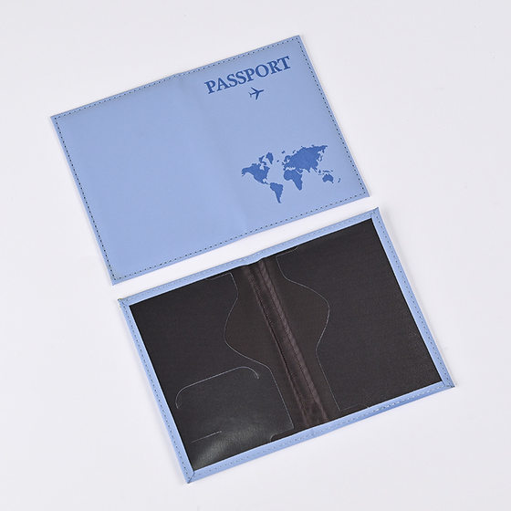 2023 new plain pu plane map travel passport protective cover passport holder PU leather card cover manufacturers wholesale