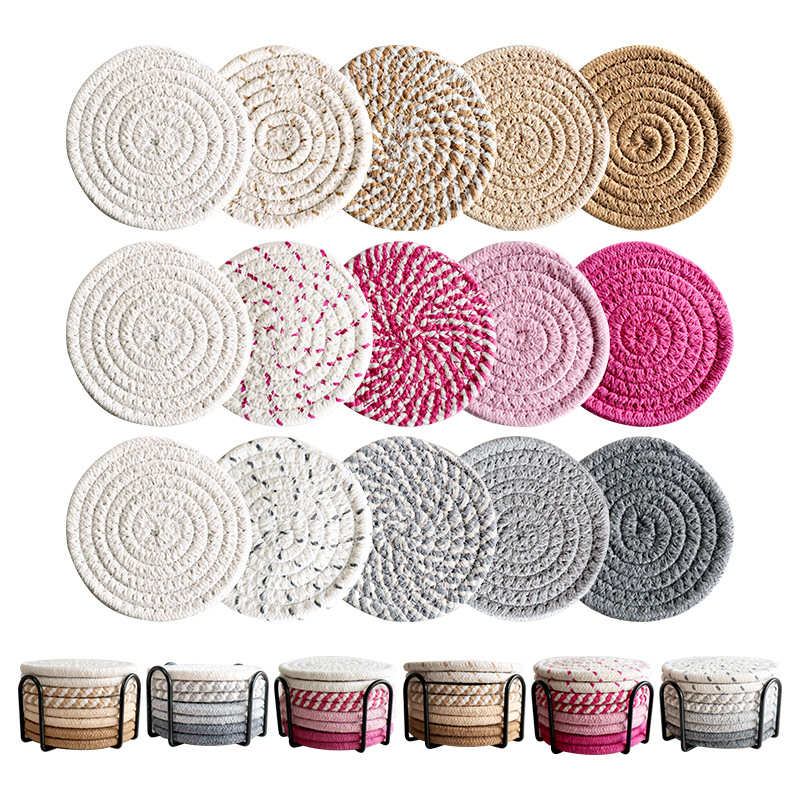 Factory wholesale suit coasters Amazon suit cup holder heat insulation pad Mug coasters support for hair labeling