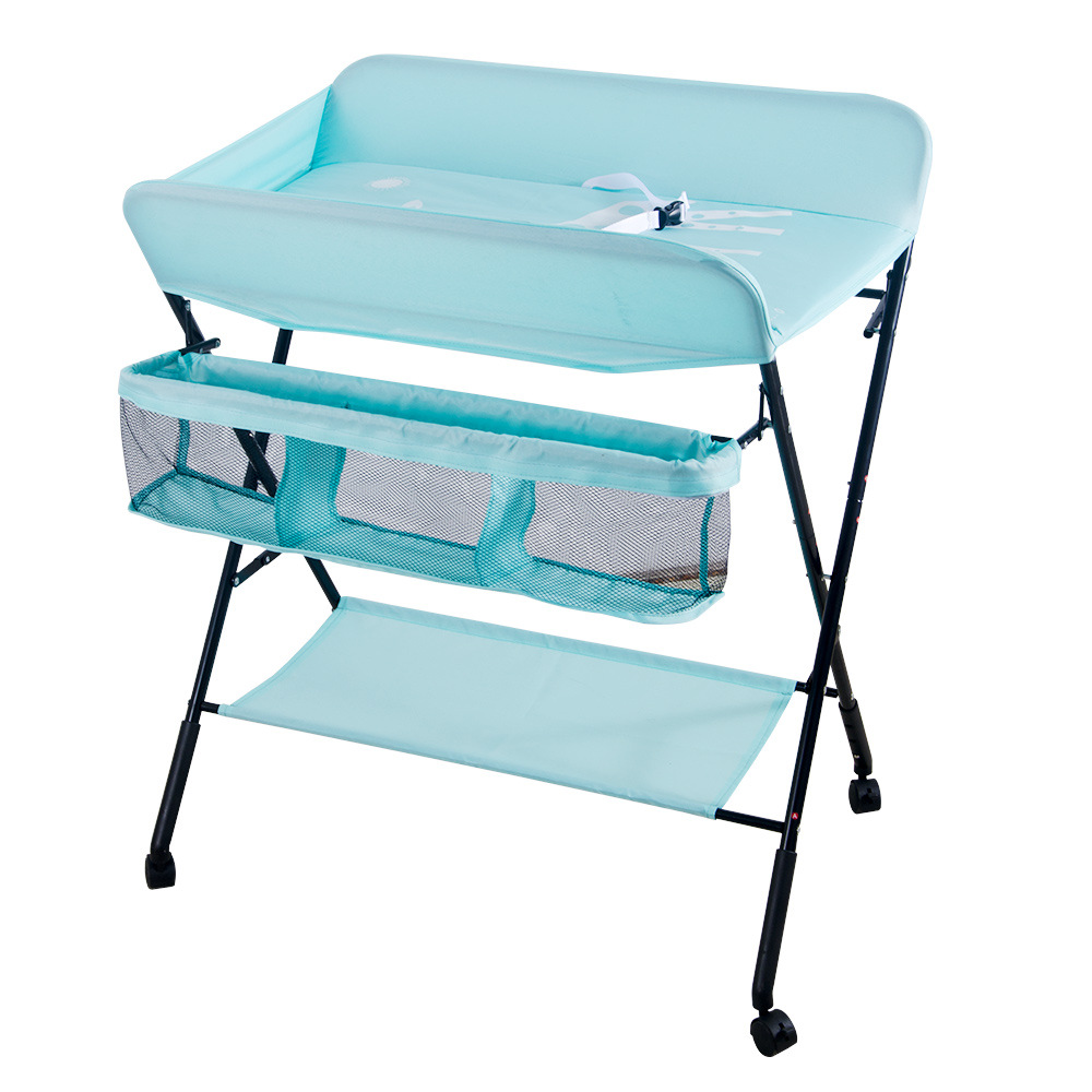 Foldable portable storage diaper table baby massage touch baby care table height adjustable changing table