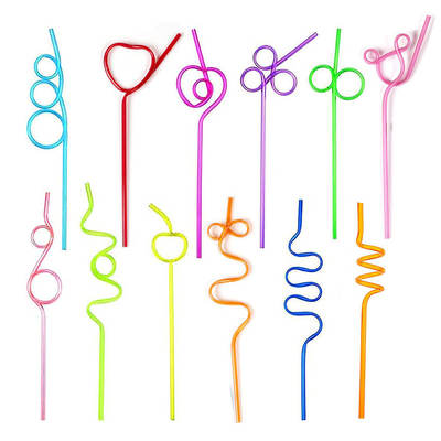 Spot supply free shipping disposable styling straw pet bending straw pvc party mouth muscle rehabilitation training self-closing