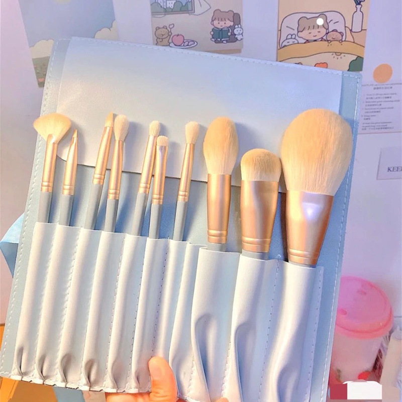 The same pattern Blue Bridge 10 makeup brush set loose paint eye shadow brush novice student affordable full set of beauty brush