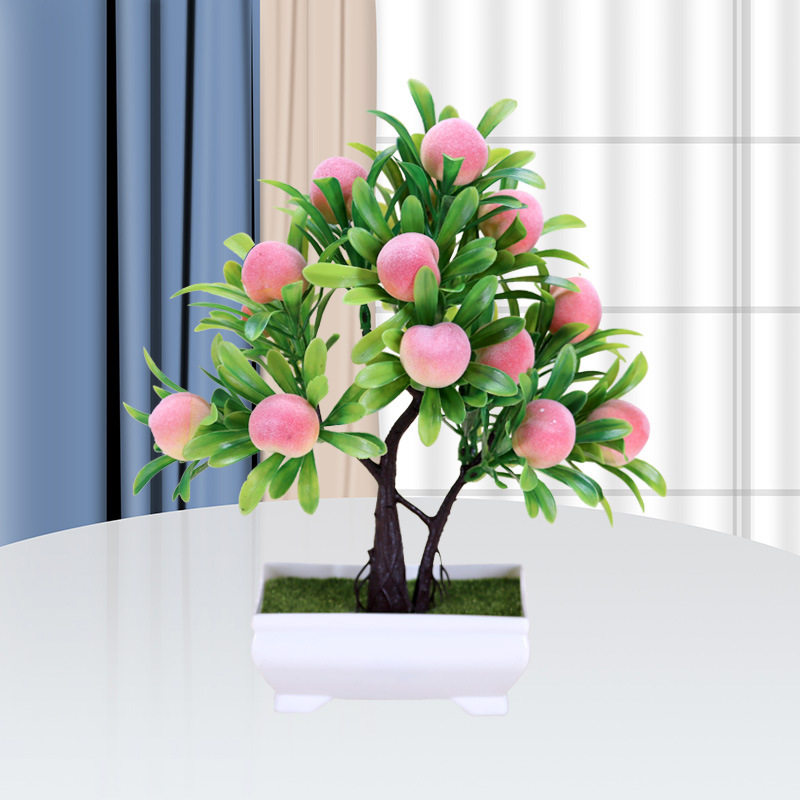 Factory wholesale creative simulation potted indoor home decoration artificial green bonsai living room bedroom decoration ornaments