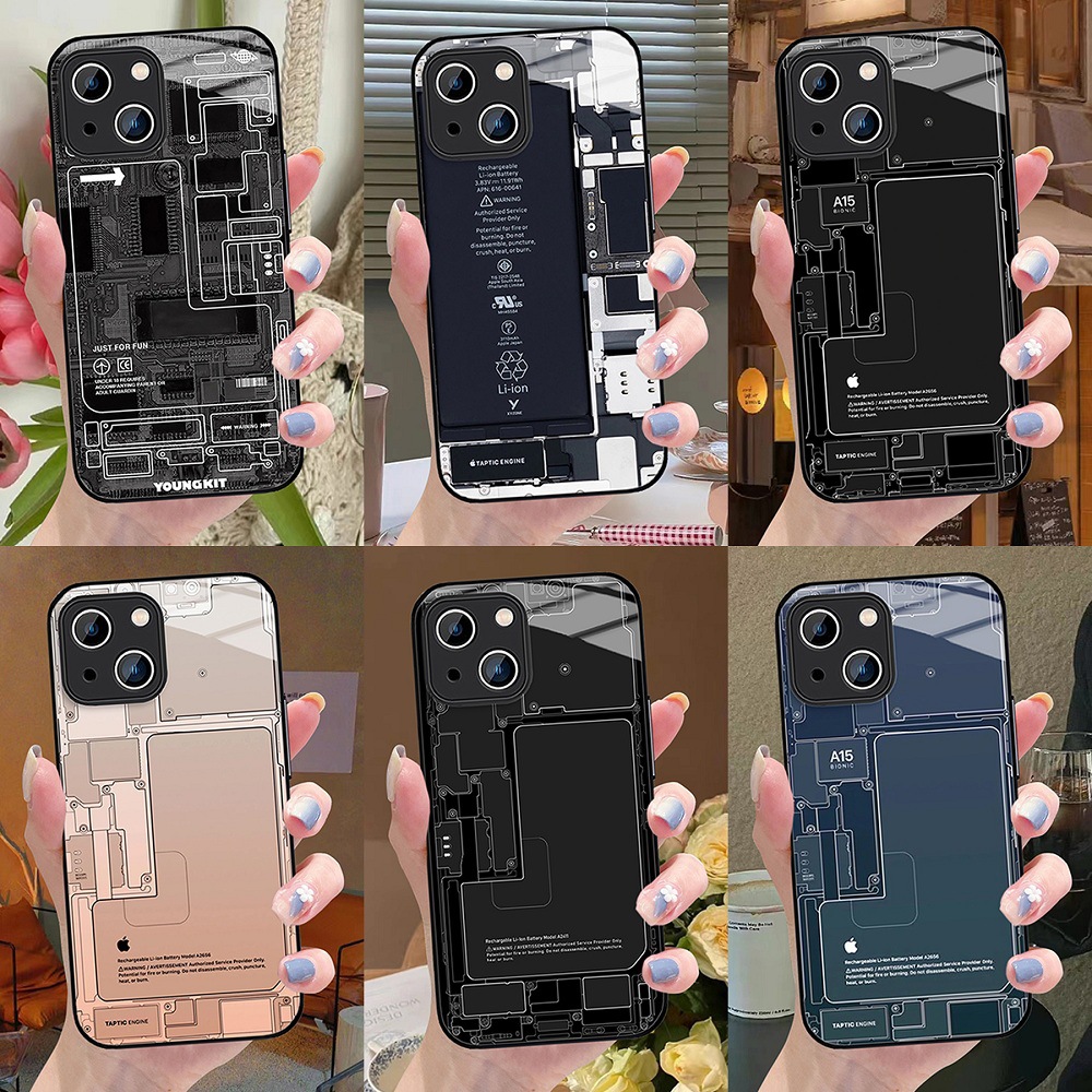 適用蘋果14手機殼電路板13promax玻璃12線路11批發iphone15新款xr