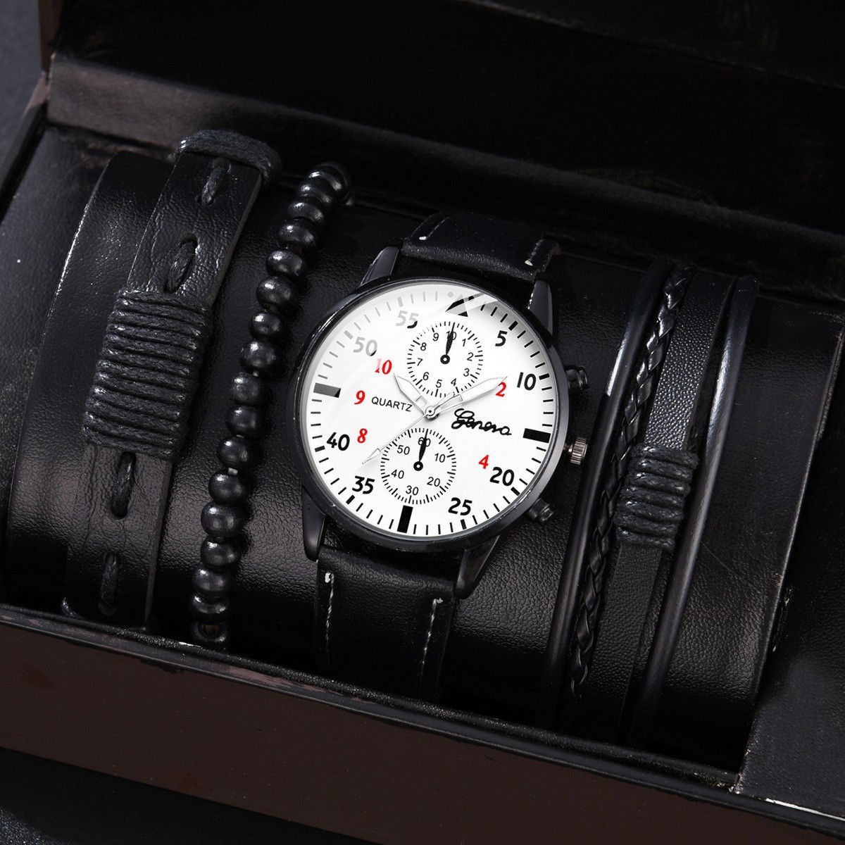 Cross-border foreign trade hot selling men's all-match fashion watch foreign trade hot selling business two-eye watch watch factory direct sales