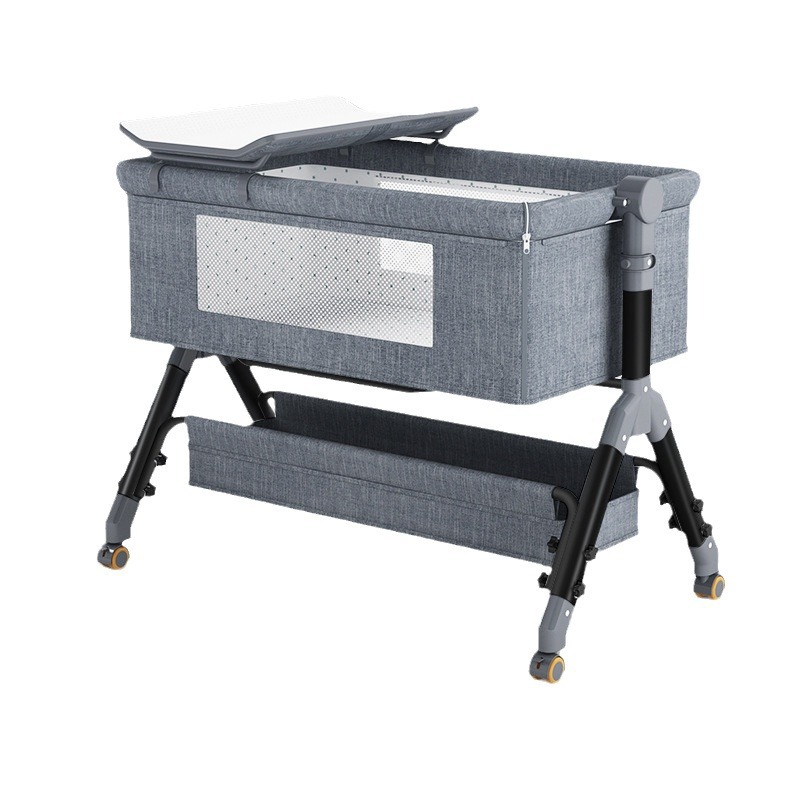 Baby crib splicing bed movable folding multifunctional cradle bed newborn bedside bed cross-border hot selling baby bed