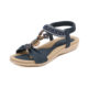 2024 in stock Viscose Shoes Adult free size Round-toe Sgs Frosted Black Platform Low-top Sandals