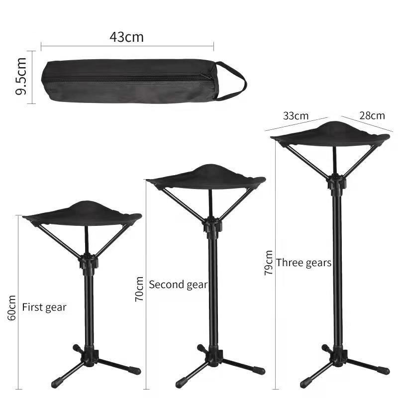 Outdoor camping stool fishing queuing stool folding portable platform stool