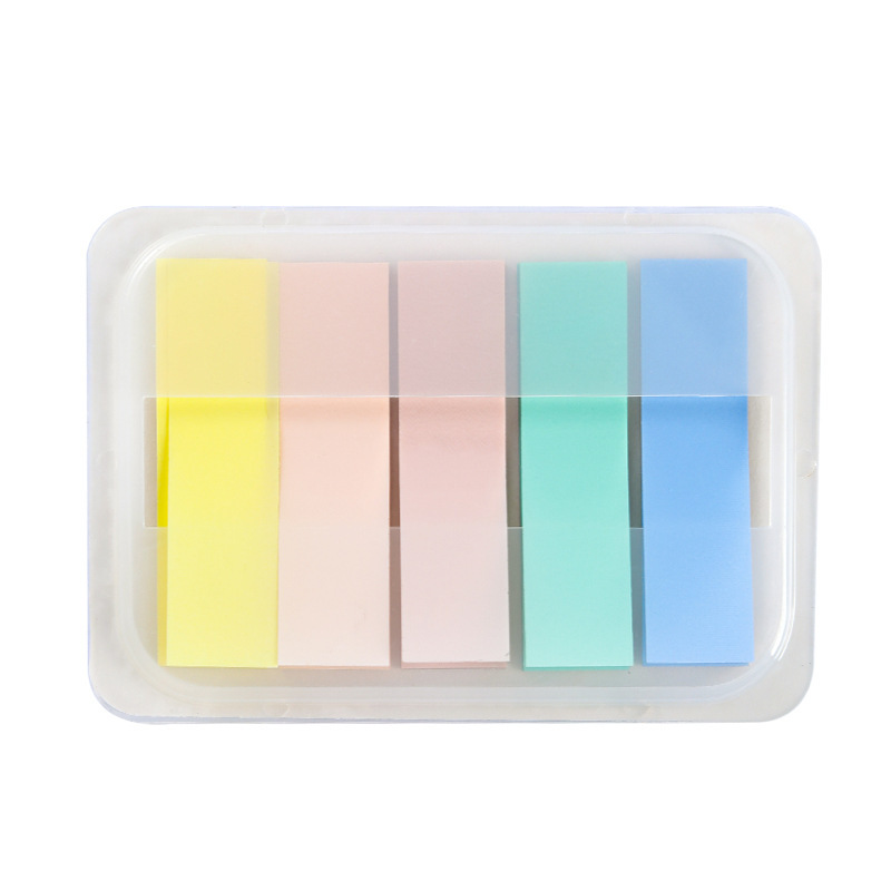 Fluorescent Morandi Indication Label Message Index Notes Translucent Post-it Notes Student Stationery Hot Selling Amazon