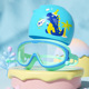 Blue and Green-bag + small dinosaur swimming cap