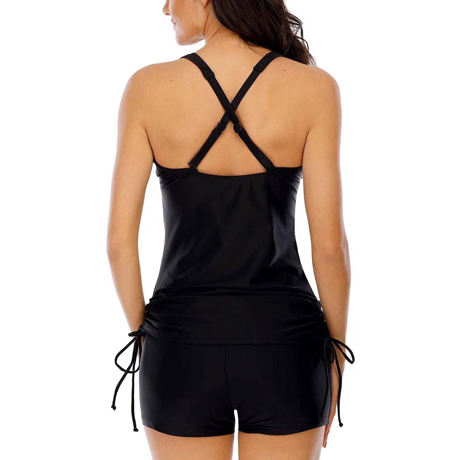2023 New Sexy Split Swimsuit Women's Solid Color V-neck High Waist Swimsuit Amazon bikini Swimsuit