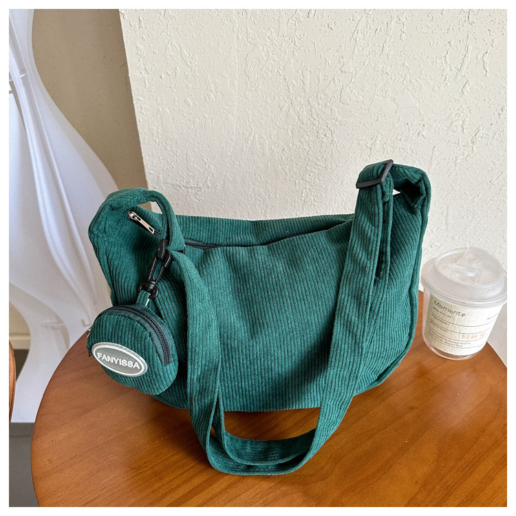 Solid color simple large capacity 2023 autumn and winter New Korean style simple shoulder messenger bag mother bag dumpling bag fashion_voghion.com