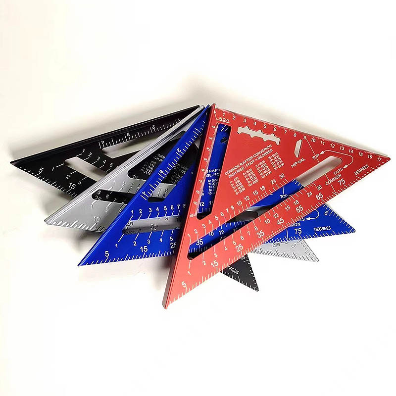 Yun Bei woodworking triangle ruler aluminum alloy woodworking right angle ruler 7inch English/metric 90 degree angle ruler