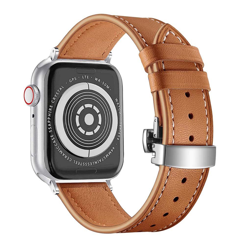For Apple Watch Genuine Leather Strap Apple Watch Genuine Leather Butterfly Lap Leather Ultra Strap