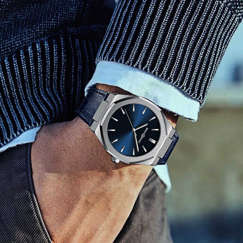 Cross-border AliExpress Japan movement octagonal men's watches European and American waterproof fashion quartz watches wholesale