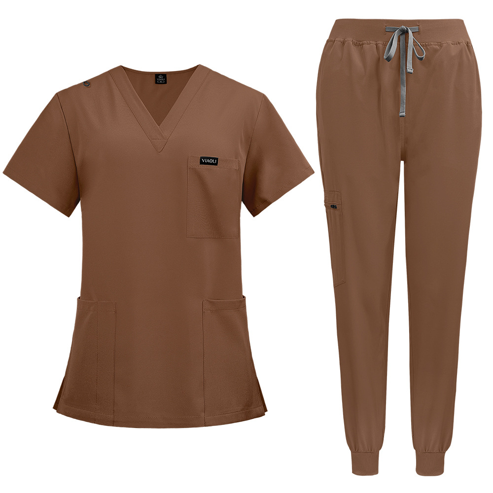 Wash clothes new men's and women's quick-drying short-sleeved surgical clothes oral nurse Medical split Hospital overalls uniform