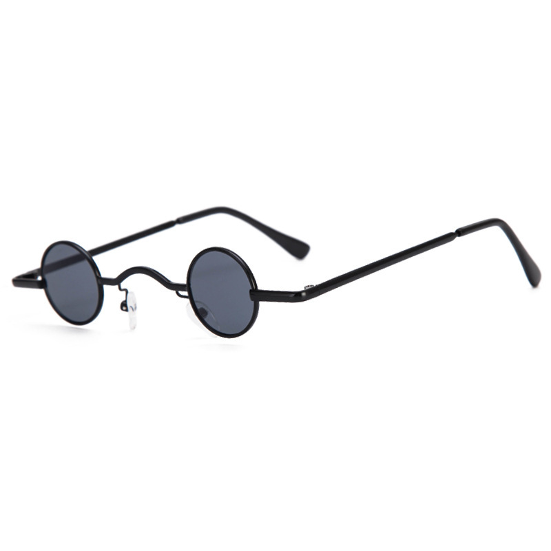 Ultra Small Frame Round Retro Sunglasses for Men and Women Style Mini Round Frame Prince Mirror Punk Glasses Hip Hop Sunglasses