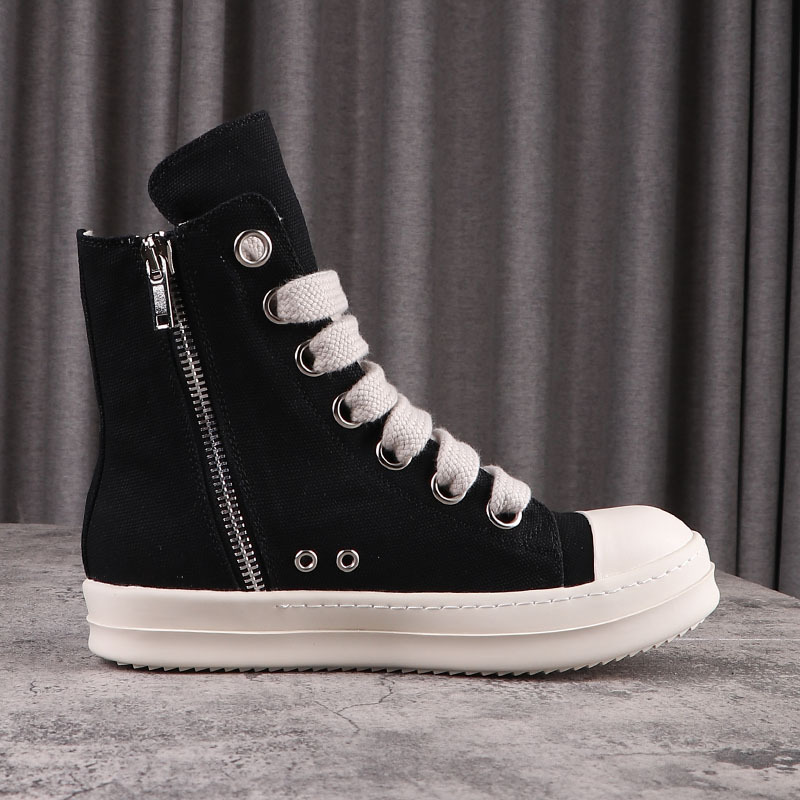 D801 high-top canvas milk-scented thick-soled thick-soled sneakers for women ro shoes men's winter autumn and winter new style with thick shoe holes