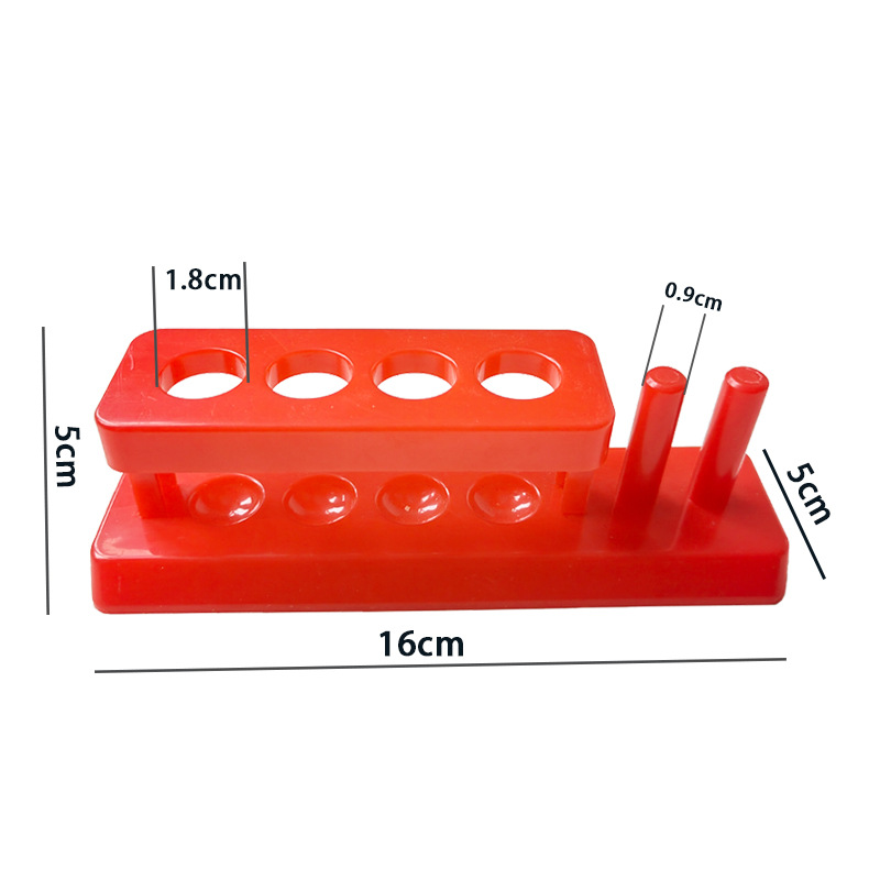 Dual-purpose test tube rack with column chemical experiment science education equipment removable plastic four-color random wholesale