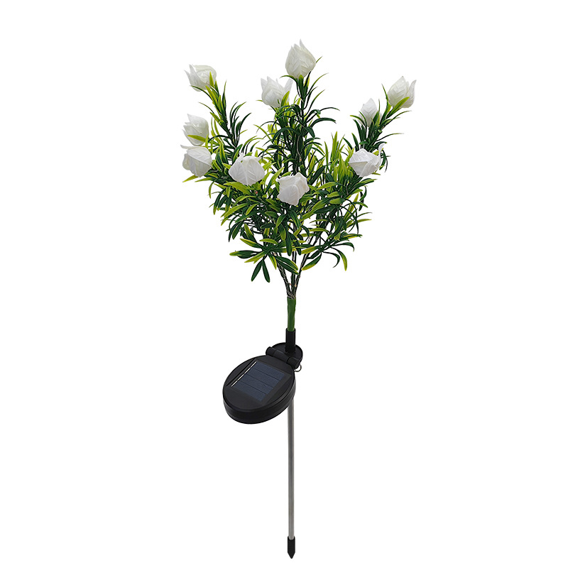 Solar energy Gardenia simulation flower lamp LED courtyard garden decoration lawn lantern outdoor waterproof atmosphere lamp
