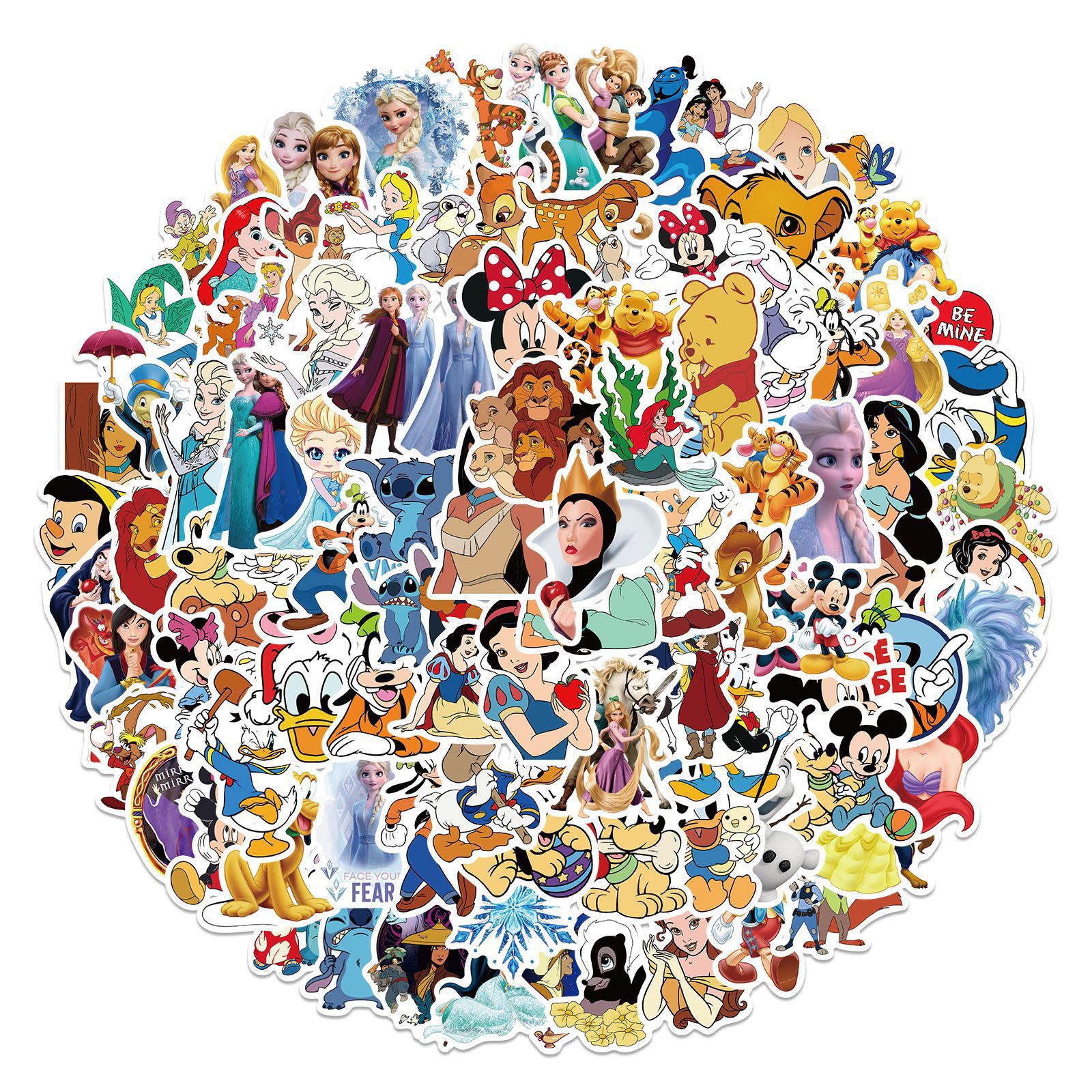 100 cartoon character collection graffiti stickers to decorate suitcases, laptops and mobile phone cases diy stickers