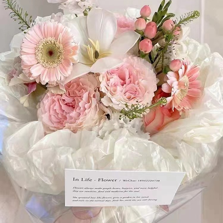Sydney paper flower packaging lined with pleated paper waterproof bouquet packaging paper Shirley paper florist material wholesale spot
