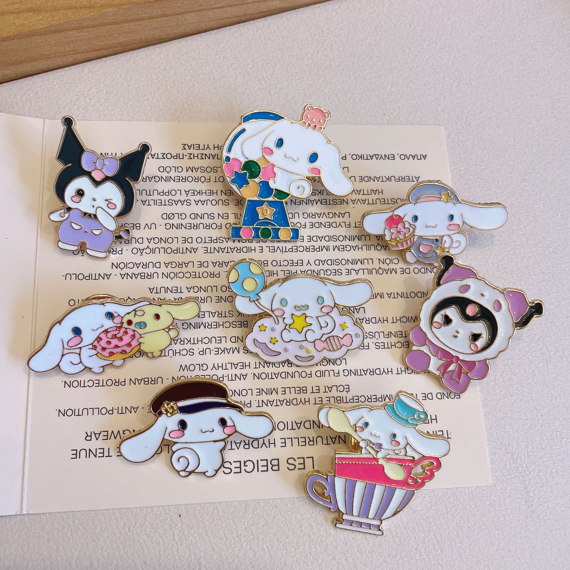 Cute Sanrio Brooch Cartoon Kulomi Gui Dog Badge Japanese Men's and Women's Clothes Bag Accessories Pendant