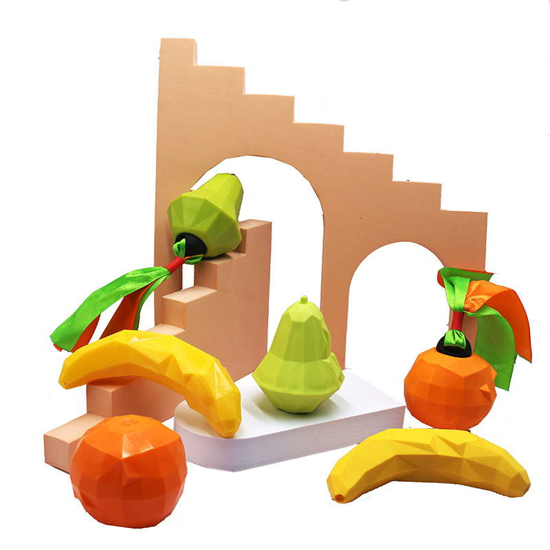 Pet supplies pet toys dog toys fruit rubber toys Amazon new bite wear-resistant manufacturers