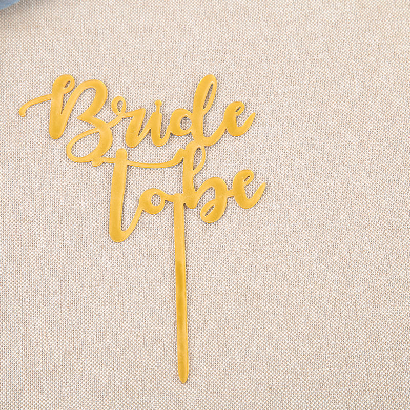 New Acrylic Bride-to-be Bride Bride TOBe Cake Decorating Plate Flag Ornaments Decorating Party Arm Card