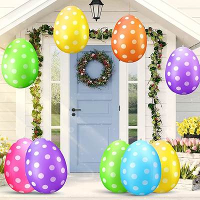 Easter inflatable egg decoration outdoor children's toys for courtyard, lawn, garden, party