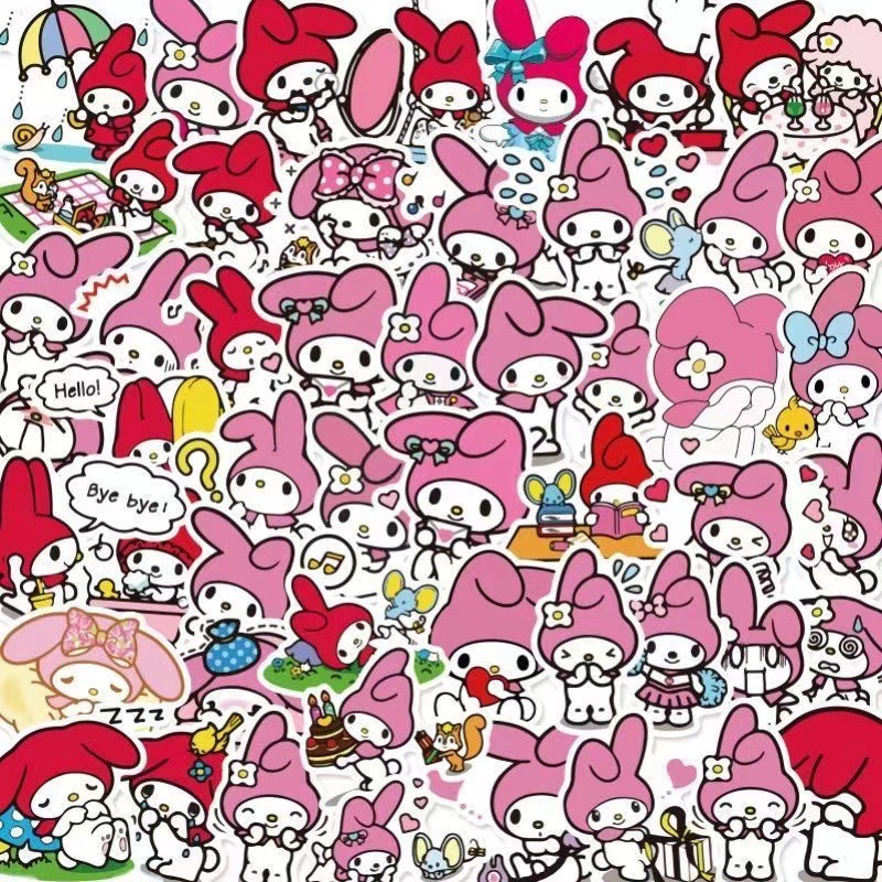 100 cartoon coolomi stickers do not repeat Ultraman Qashu cat student stationery small stickers wholesale