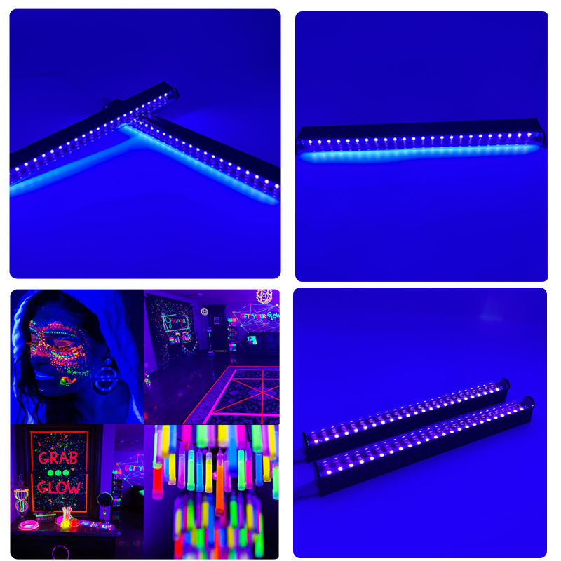 Cross-border LED UV lamp T5T8 bar curing detection lamp UV curing lamp shadowless glue purple black lamp