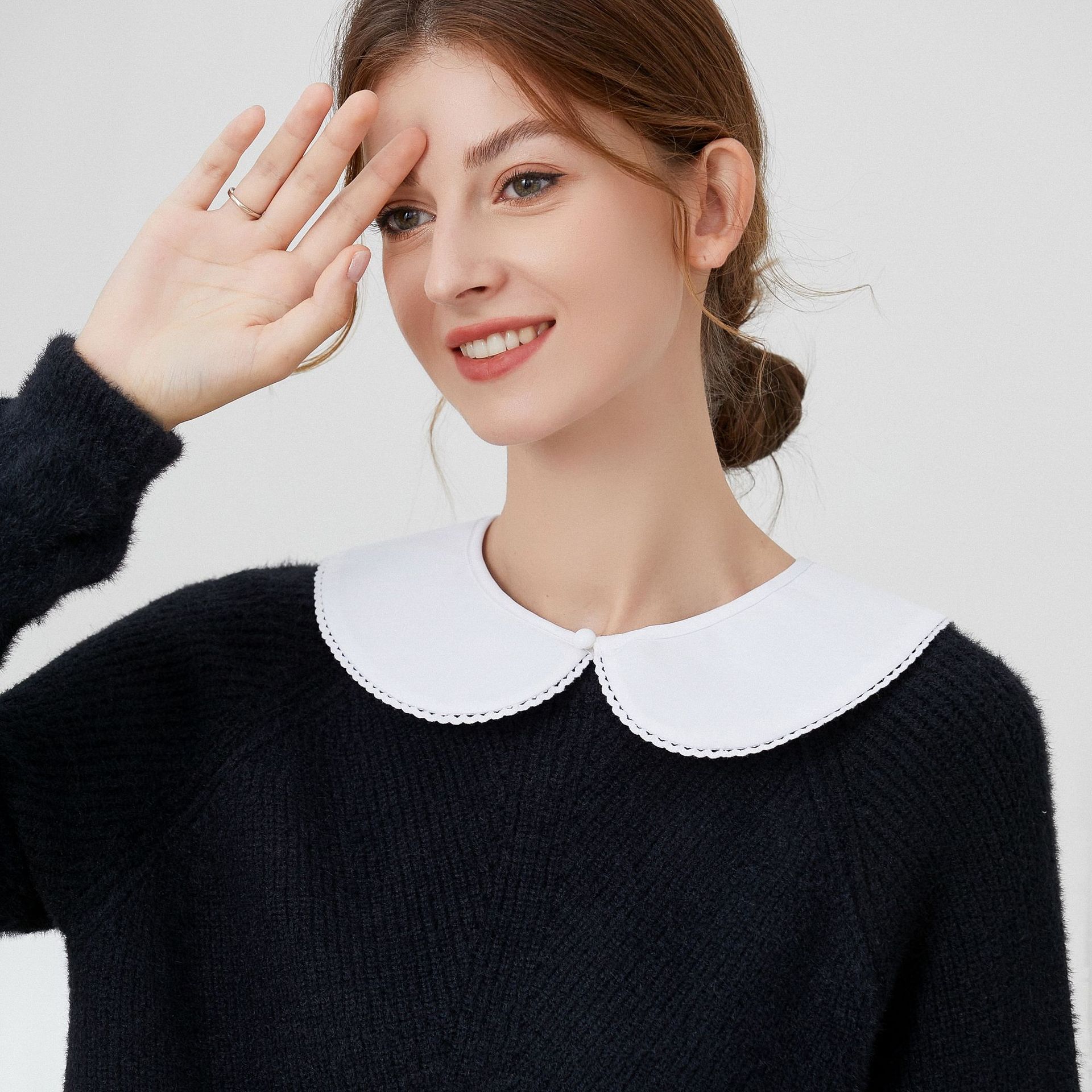 White Lace Fake Collar Women's All-match Fake Collar Autumn and Winter New Fashion Cotton Fake Shirt Collar
