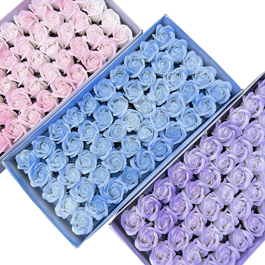 in stock Teacher's Day Three-Layer Rose Spray Color Cappuccino Ice Crushed Blue Mermaid Ji Soap Flower Eternal Flower Soap Flower