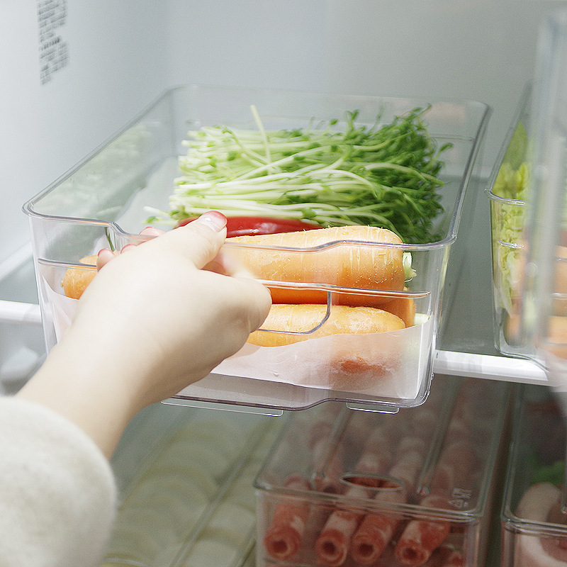 Drawer refrigerator storage box wholesale dumpling box frozen with drain kitchen partition fresh egg box manufacturers