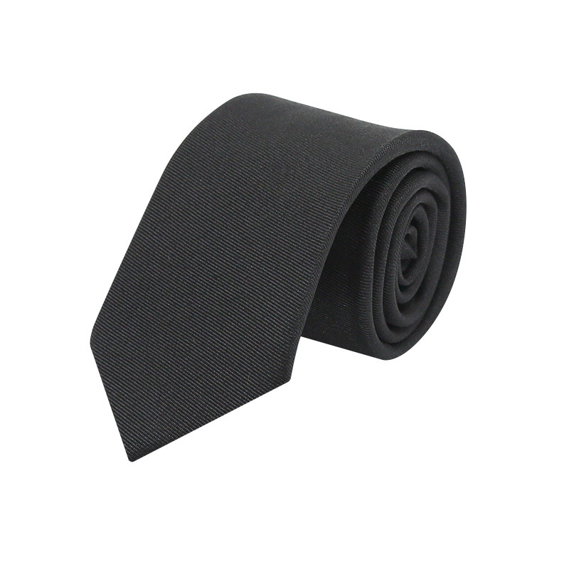 2023 new solid color black tie unisex polyester silk free lazy tie manufacturers spot wholesale