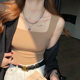 Ice Silk Beautiful Back Wide Shoulder Square Collar Threaded Vest Women's Belt Chest Pad Integrated Cup Inner Wearing Outer Wearing Non-marking Camisole Women